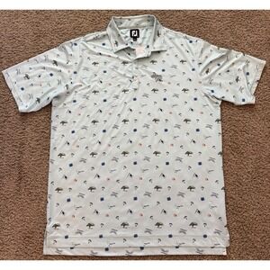 FootJoy Torrey Pines Golf Polo | California Print | Performance Fit | Size XL